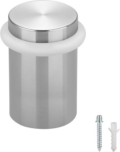 Floor Door Stopper Door Stop-Classy Solid Steel Modern Heavy Duty Door Stoppers -Floor Mount Anchor Screw-Wall Protector for Commercial Door(Golden, 2.0 Inch) in Kuwait