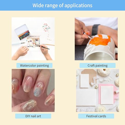 2ML سعة كبيرة سعة طلاء مائي معدني ، 36/60/84 لون المعادن/بيرلليسنت/بريق/تغيير اللون/لامع ملون الماء للأطفال البالغين مع 2 من فرشاة الطلاء in Saudi Arabia