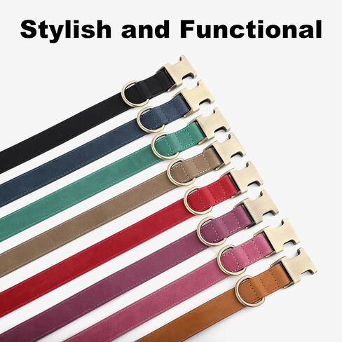 Plutus Pet Leature Leather Cog Collar-طوق للحيوانات الأليفة القابلة للتعديل مع مشبك معدني سريع إطلاقه ، جلد حقيقي ناعم للكلاب الكبيرة المتوسطة الكبيرة ، والخدمة الشديدة الصديقة للبشرة (بني فاتح ، XS) in Kuwait