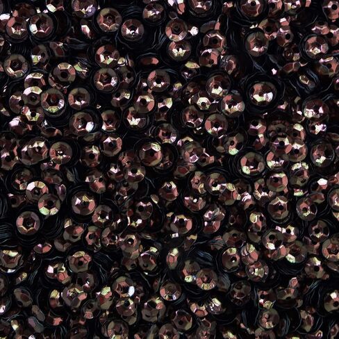 6mm Cup Sequins Chocolate Brown Metallic Medium Hole Made in USA in Saudi Arabia