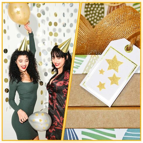 Small Stars Stickers Different Sizes, 6 Sheets Small Five Star Reward Stickers Glitter Gold Star Stickers Self Adhesive Stars Labels Mini Yellow Face Sticker for Crafts Scrapbook Christmas Decorations in Saudi Arabia