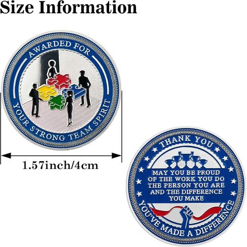 BHealthLife 10 Pcs Team Spirit Award Coins Set Appreciation Gifts for Employees Inspirational Coins Bulk Gifts for Coworkers Team Members Staffs Students in Saudi Arabia