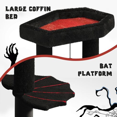 شجرة القطط القوطية ، برج قطال هالوين مع خدش ما بعد الشقة in Kuwait