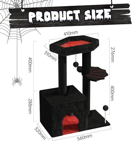 شجرة القطط القوطية ، برج قطال هالوين مع خدش ما بعد الشقة in Kuwait