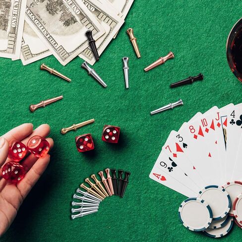 36 قطعة من الأوتاد المعدنية cribbage progs cribbage progs تناسب 1/8 ثقوب مع حقيبة تخزين الرباط للعبة التقليدية cribbage ، 4 ألوان in Saudi Arabia