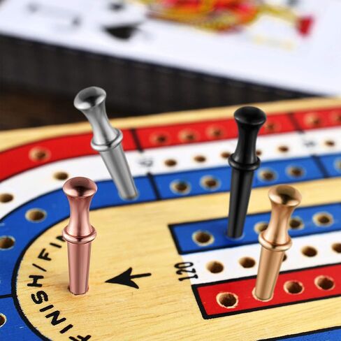 36 قطعة من الأوتاد المعدنية cribbage progs cribbage progs تناسب 1/8 ثقوب مع حقيبة تخزين الرباط للعبة التقليدية cribbage ، 4 ألوان in Saudi Arabia
