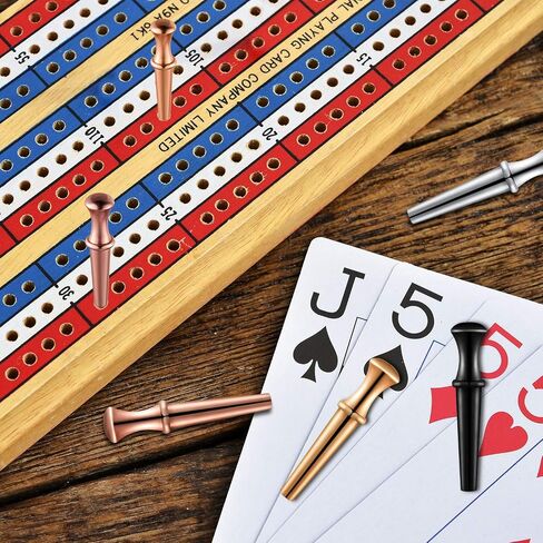 36 قطعة من الأوتاد المعدنية cribbage progs cribbage progs تناسب 1/8 ثقوب مع حقيبة تخزين الرباط للعبة التقليدية cribbage ، 4 ألوان in Saudi Arabia