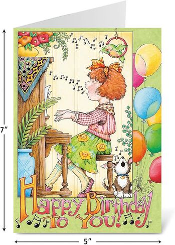 Striped Celebration Birthday Cards - Set of 8 (4 designs), Large 5" x 7" Birthday Cards, Sentiments Inside, Envelopes Included in Saudi Arabia