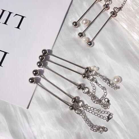 Beadable Cup Charms Metal Silver Cup Chain Decoration Cups Accessories for Tumblers in Saudi Arabia