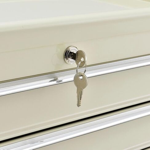 Global Industrial Medical Bedside Cart, 5-Drawer, Key Lock, Beige, 24-1/2"L x 13-1/4"W x 29" H, for Hospitals, Offices, Clinics, Bedrooms, and School Infirmaries in Saudi Arabia
