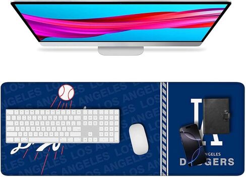 ألعاب لوحة الماوس Mousepad 31.5 × 11.8 بوصة فأر كبيرة للوحة المفاتيح والماوس مع قاعدة مطاطية مضادة للانزلاق ، لوحة مفاتيح البيسبول Pad XL Mouse For Los Angeles Home and Office in Kuwait