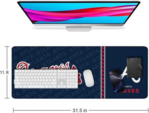 ألعاب لوحة الماوس Mousepad 31.5 × 11.8 بوصة فأر كبيرة للوحة المفاتيح والماوس مع قاعدة مطاطية مضادة للانزلاق ، لوحة مفاتيح البيسبول Pad XL Mouse For Los Angeles Home and Office in Kuwait