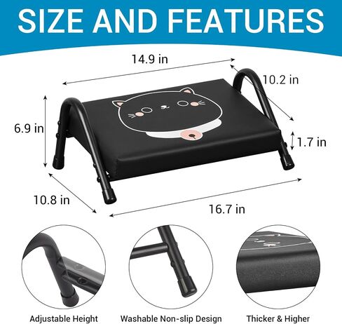 Foot Rest for Under Desk at Work,Ergonomic Foot Rest for Office Use,Comfortable Foot Stool with Adjustable Heights,Relieving Pain in Lower Back, Hip, Knee(Grey) in Kuwait
