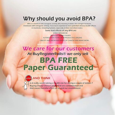 buyregisterRolls (53 GSM) 2 1/4 × 50 قدم - 50 لفائف الورق الحرارية BPA مجانية - VERIFONE VX520 VX670 VX680 VX690 ، Clover Flex Mini and Mobile ، Ingenico ICT220 ICT250 ، VEEDER ROUT THEREAL PEART in Saudi Arabia