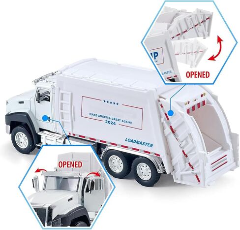7.8" abletop Display 2024 Election Souvenir, 1:50 Scale Garbage Truck Toy - Premium Alloy & ABS Plastic Model Car, Perfect for Fans, Supporters, Halloween & Christmas Decor in Kuwait