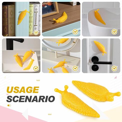 Soulchen 4 Pcs Sticky Banana Slugfest Novelty Sensory Slug Fidget Toy Mini Banana Slug Finger Puppet Slimy Sticky Slugs Tricky Toys for Halloween in Saudi Arabia