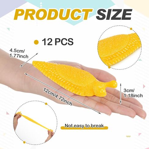 Soulchen 4 Pcs Sticky Banana Slugfest Novelty Sensory Slug Fidget Toy Mini Banana Slug Finger Puppet Slimy Sticky Slugs Tricky Toys for Halloween in Saudi Arabia