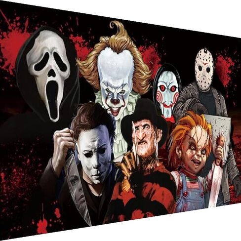 Large Horror Diamond Art Kits for Adults, Halloween 5D DIY Diamond Painting Kits for Adults Beginner, Diamonds Pictures DIY Full Drill Gem Painting Diamond Dots for Home Wall Decor 14x22inch in Saudi Arabia
