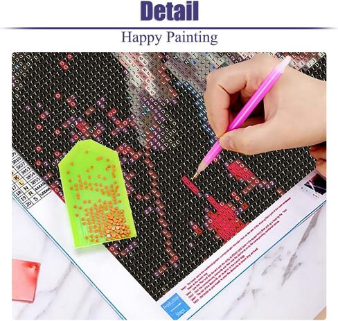 Large Horror Diamond Art Kits for Adults, Halloween 5D DIY Diamond Painting Kits for Adults Beginner, Diamonds Pictures DIY Full Drill Gem Painting Diamond Dots for Home Wall Decor 14x22inch in Saudi Arabia