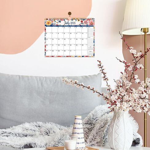 2025 Calendar - 2025 Wall Calendar 12 Months, from Jan.2025 - Dec.2025, Calendar 2025, Monthly Calendar with Julian Date, 11 x 8.5 in, Twin-Wire Binding, Great for Hanging on The Wall, Color Design in Saudi Arabia