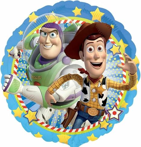 Anagram Woody و Buzz Lightyear لحفلات عيد الميلاد الثالثة من زخارف الباقة بالون in Saudi Arabia