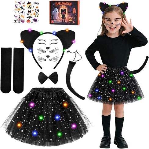 أزياء قطة أسود للفتيات LED HALLOWEEN COMPTION in Kuwait