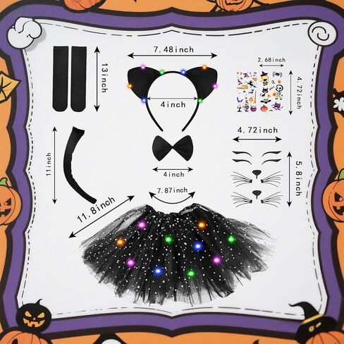 أزياء قطة أسود للفتيات LED HALLOWEEN COMPTION in Kuwait