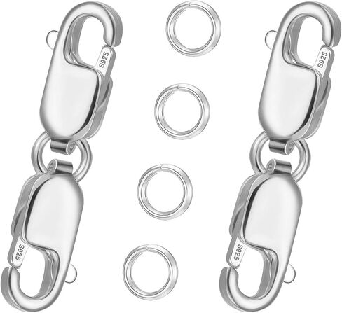 Bracelet Extender Double Lobster Clasp 925 Sterling Silver and Gold Pleted Necklace Clasps and Closures for DIY in Kuwait