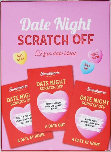 SWEETHEARTS 52 Date Night Ideas Scratch Off Card Game | Perfect Couple Gifts for Her or Him | Romantic and Fun Present for Boyfriend, Girlfriend, Wife, Husband, Engagement, Birthday or Anniversaries in Saudi Arabia