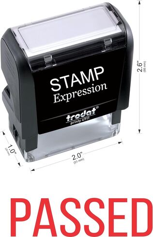 StampExpression - Passed Office Self Inking Rubber Stamp - Red Ink (A-5351) in Saudi Arabia