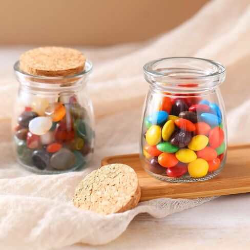 Teenyyou 20 Pack Glass Candle Jars for Making Candles 3.4 oz Small Clear Empty Glass Jars with Airtight Bamboo Lids Candle Wick Twine Label and Wax Core Holder for Wedding Party Baby Shower Guest Gift in Saudi Arabia