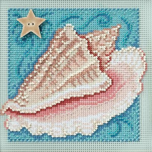 Mill Hill Conch Shell Beaded Counted Cross Stitch Kit Buttons & Beads 2010 Spring MH140102 in Saudi Arabia