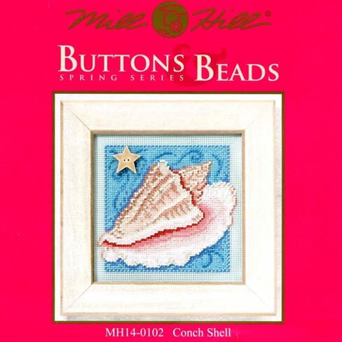 Mill Hill Conch Shell Beaded Counted Cross Stitch Kit Buttons & Beads 2010 Spring MH140102 in Saudi Arabia