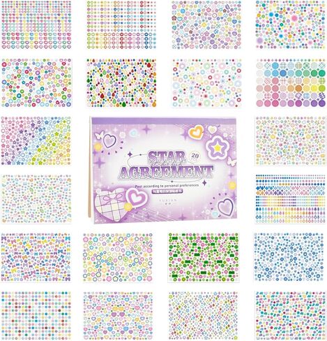4000 PCS Korean Stickers Book for Kpop, Deco Stickers Photocard Cute Small Korean Glitter Sticker Butterfly Stars Heart Bows Ribbons for Kids Girls Boys in Saudi Arabia