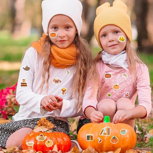 Whaline 30 Sheet Fall Scrapbook Stickers Book Pumpkin Leaves Journal Decals for Autumn Thanksgiving Laptop Water Bottle Decoration Supplies in Saudi Arabia
