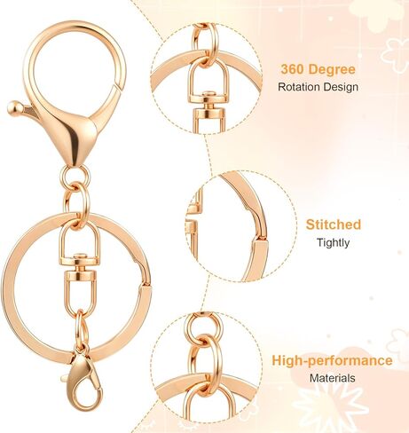 20 pcs clasps claw claw claws وحلقات المفاتيح مفاتيح مفاتيح الذهب ملحقات جراد البحر مخلب المشابك لسلاسل المفاتيح مخلبات مخلب المشبك مع مقاطع ربط المشبك دوار للمفاتيح ، صنع المجوهرات ، حرفة DIY in Kuwait