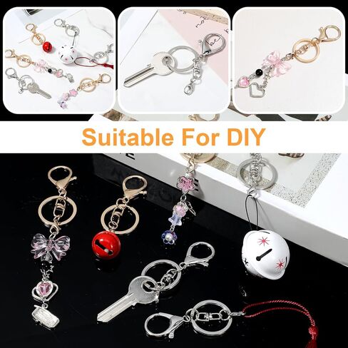 20 pcs clasps claw claw claws وحلقات المفاتيح مفاتيح مفاتيح الذهب ملحقات جراد البحر مخلب المشابك لسلاسل المفاتيح مخلبات مخلب المشبك مع مقاطع ربط المشبك دوار للمفاتيح ، صنع المجوهرات ، حرفة DIY in Kuwait