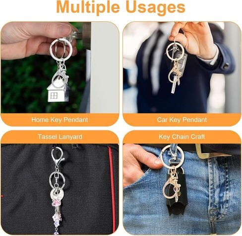 20 pcs clasps claw claw claws وحلقات المفاتيح مفاتيح مفاتيح الذهب ملحقات جراد البحر مخلب المشابك لسلاسل المفاتيح مخلبات مخلب المشبك مع مقاطع ربط المشبك دوار للمفاتيح ، صنع المجوهرات ، حرفة DIY in Kuwait