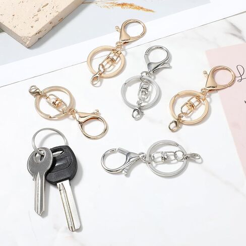 20 pcs clasps claw claw claws وحلقات المفاتيح مفاتيح مفاتيح الذهب ملحقات جراد البحر مخلب المشابك لسلاسل المفاتيح مخلبات مخلب المشبك مع مقاطع ربط المشبك دوار للمفاتيح ، صنع المجوهرات ، حرفة DIY in Kuwait