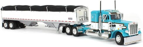 DCP 1/64 Teal & White Peterbilt 359 36in Flattop Sleeper w/Wilson Commander Grain Trailer 60-1685 in Saudi Arabia