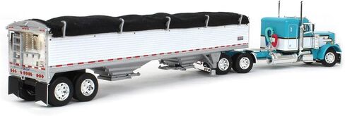DCP 1/64 Teal & White Peterbilt 359 36in Flattop Sleeper w/Wilson Commander Grain Trailer 60-1685 in Saudi Arabia