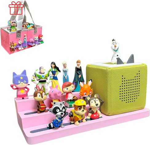 يأتي Tonie Shelf مع حقيبة حمل ، و 3 طبقات عرض مغناطيسية ، وحامل Tonie Figure Toniebox Stand في غرفة الأطفال (أبيض) in Kuwait