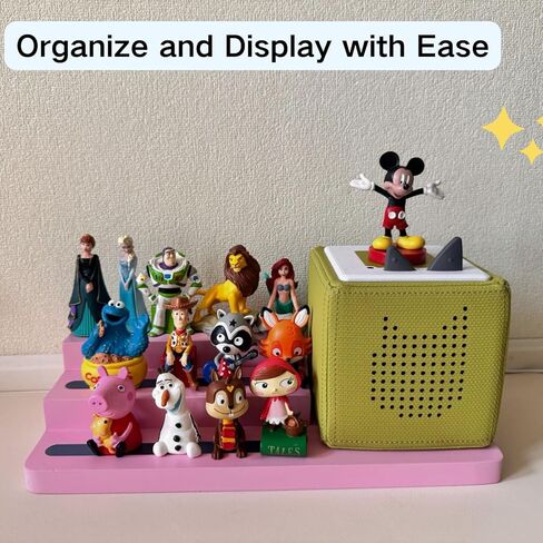 يأتي Tonie Shelf مع حقيبة حمل ، و 3 طبقات عرض مغناطيسية ، وحامل Tonie Figure Toniebox Stand في غرفة الأطفال (أبيض) in Kuwait