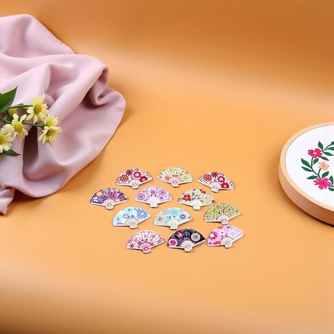 ZhangyiHot 4 PCS لون عشوائي مروحة الإبرة ، حامل دبوس للغرزة المتقاطعة ، الإبرة ، ملحقات التطريز (ZS645) in Saudi Arabia