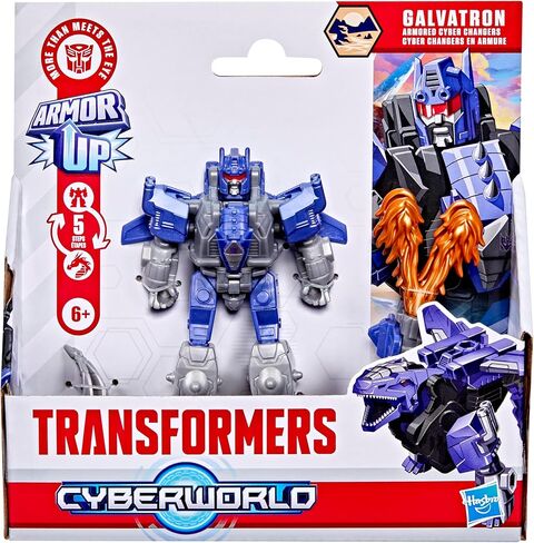 Transformers CYBERWORLD Galvatron Armored Cyber Changers 4-Inch Action Figure, Quick Change to Dragon Mode, Robot Toys for Boys and Girls 6 and Up in Saudi Arabia