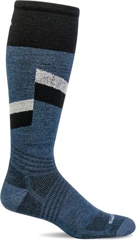 Sockwell Men's The Steep Ski Moderate Graduated Compression Sock, Natural-L/XL in Saudi Arabia