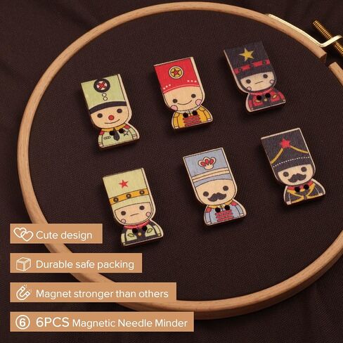 Generic 6pcs Needle Minder for Sewing,Magnetic Needle Keeper for Cross Stitch,Cute Cartoon Pin,Needle Holder for Embroidery,Needlework Storage Accessory, Gift for Cross Stitch Lover（Random） in Saudi Arabia