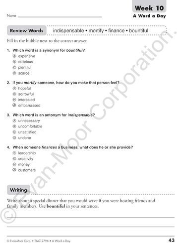 Evan-Moor A Word a Day, Grade 6 in Saudi Arabia