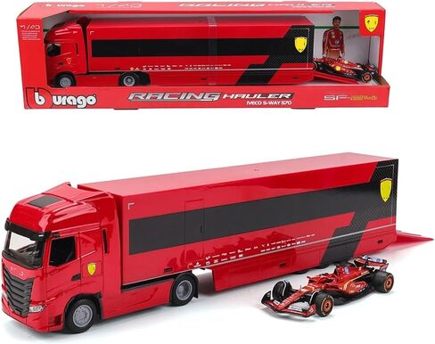 جديد 1/43 F1SF24#16 Racing Rauler في البليت ، سبيكة البالغين البالغين Miniature Diecast Container Truck Model (Ferrari) in Saudi Arabia