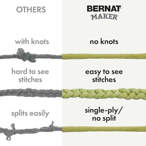 Bernat Cotton Terry Cotton Yarn - 3 حزمة من 120 جم / 4.2 أوقية - 47 ٪ من القطن 32 ٪ من أكريليك 21 ٪ من النايلون - #4 الصوفي (المتوسط) - 209m / 229yard in Saudi Arabia